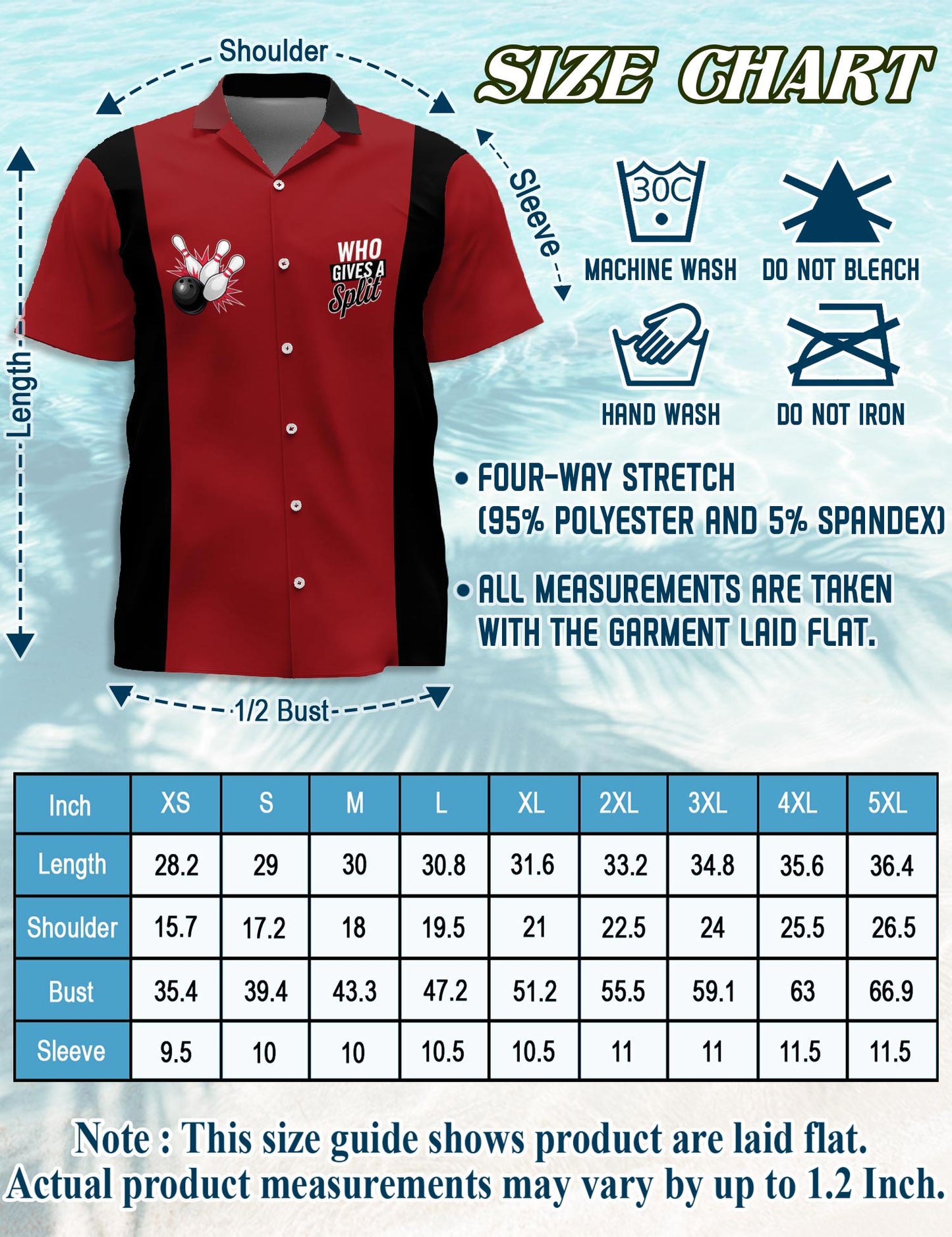 Netecom Who Gives A Split Hawaiian Shirt for Men, Button Down Summer Beach Short Sleeve, Bowling Lover Gift, Sizes S-5XL