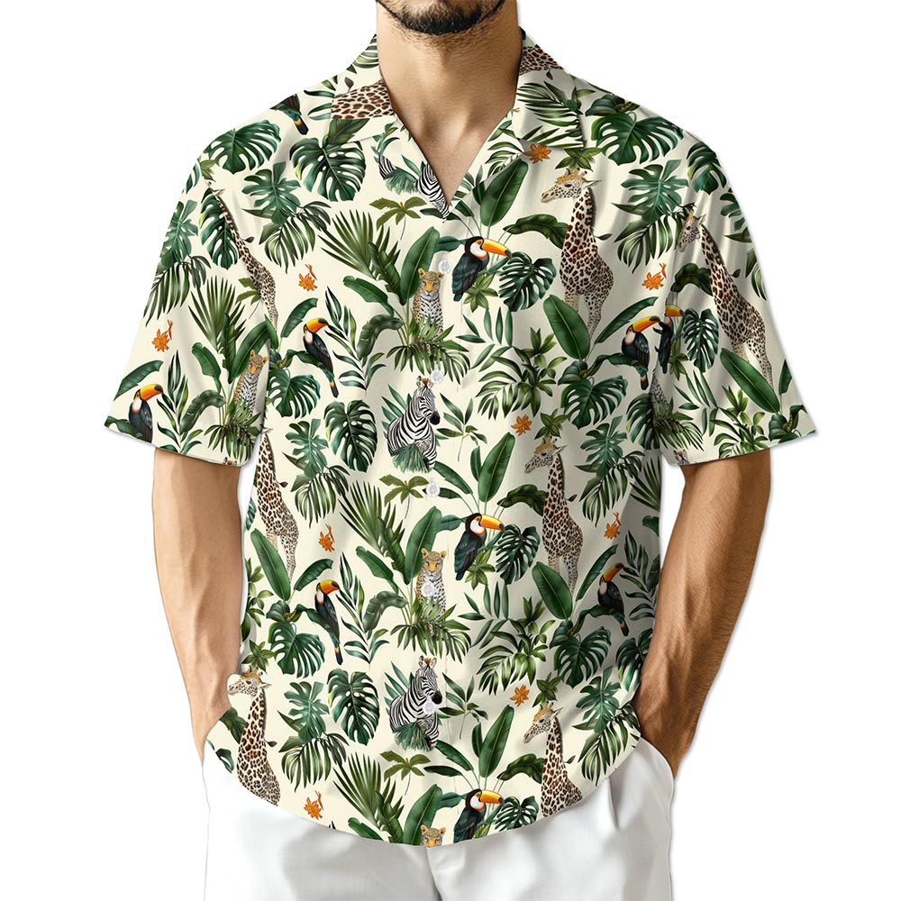 Netecom Wild Animal Hawaiian Shirt for Men
