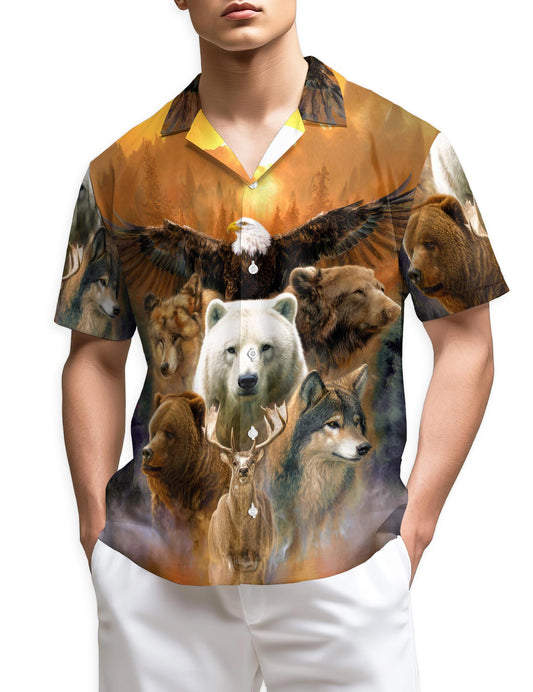 Netecom Wild Animal Hawaiian Shirt for Men