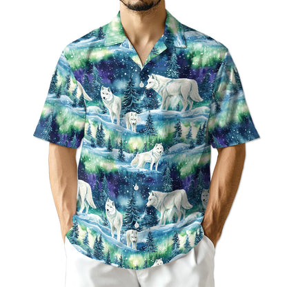 Netecom Winter Wolf Hawaiian Shirt for Men