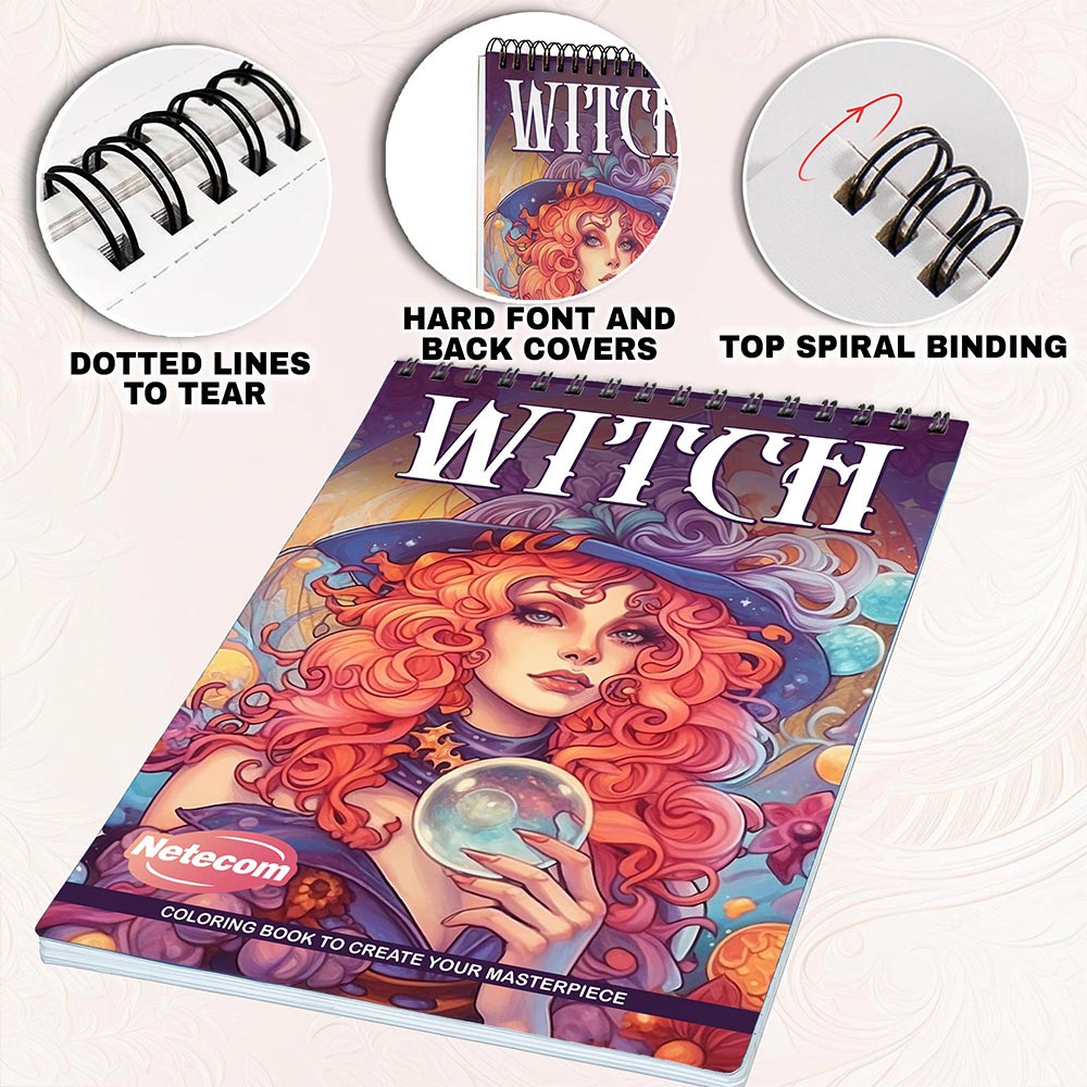 Netecom Witch Coloring Pages for Adults