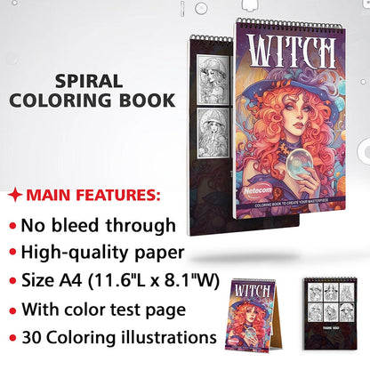 Netecom Witch Coloring Sheets for Adults