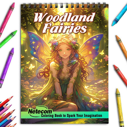 Netecom Woodland Fairies Coloring Book for Adults