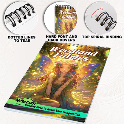 Netecom Woodland Fairies Coloring Pages for Adults