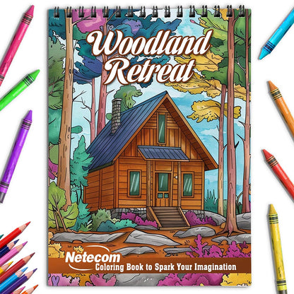 Netecom Woodland Retreat Coloring Book for Adults