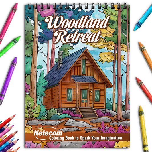 Netecom Woodland Retreat Coloring Book for Adults
