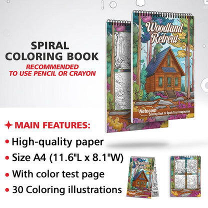 Netecom Woodland Retreat Coloring Sheets for Adults