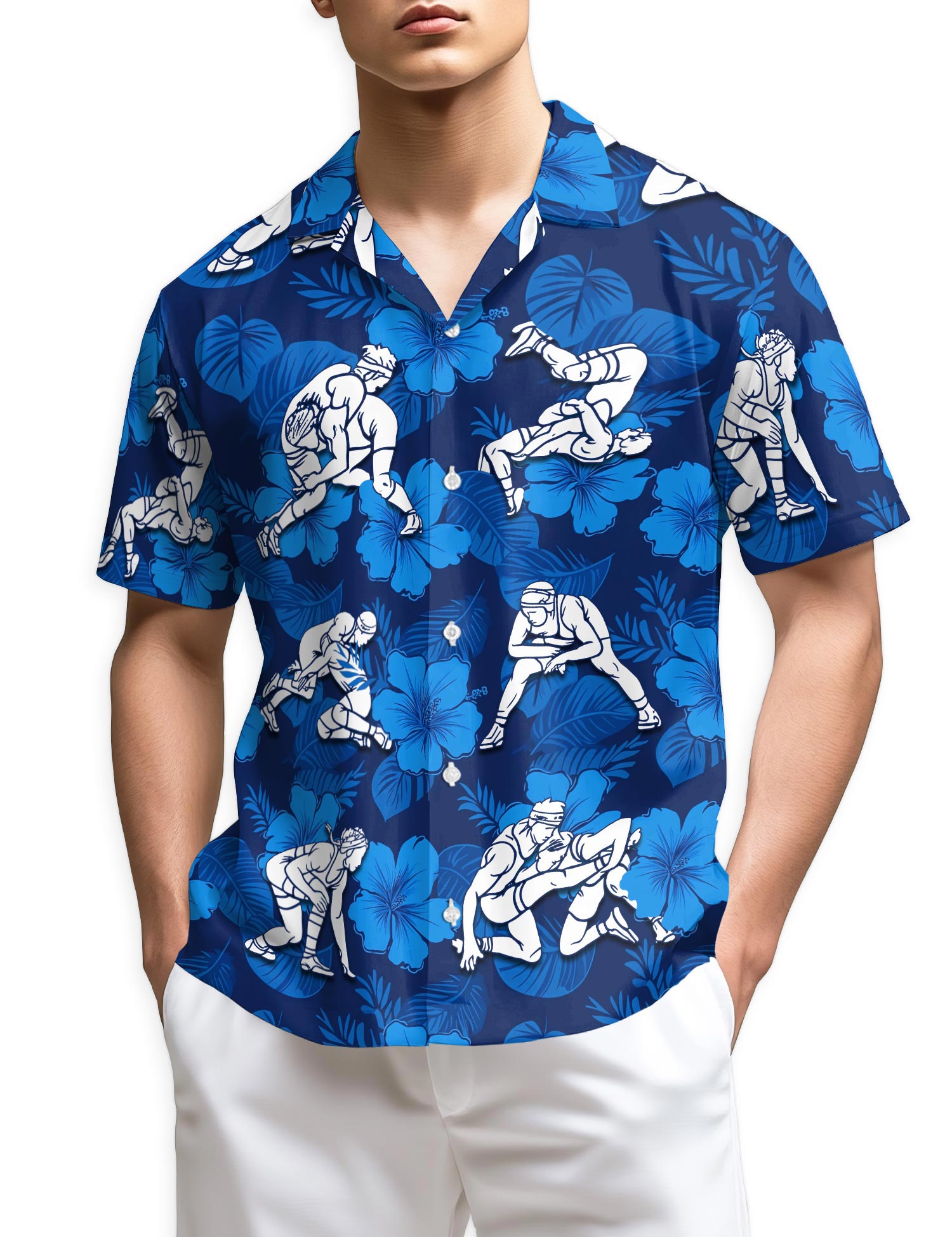 Netecom Wrestling Hawaiian Shirt for Men