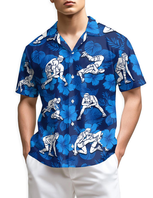 Netecom Wrestling Hawaiian Shirt for Men