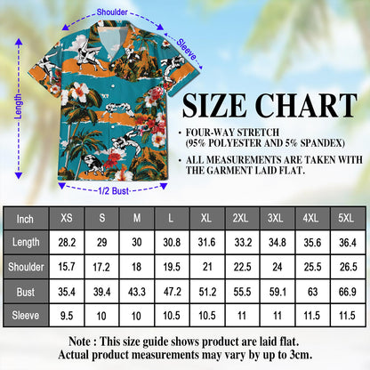 Netecom Wrestling On Beach Tropical Hawaiian Shirt for Men, Button Down Summer Beach Short Sleeve, Tropical Style, Sizes S-5XL