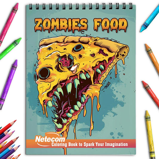 Netecom Zombies Food Coloring Book for Adult