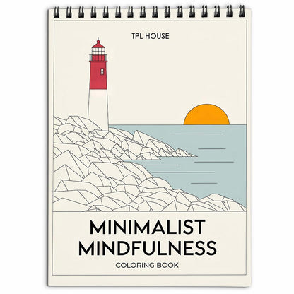 PLHOUSE Minimalist Mindfulness Coloring Book for Adults