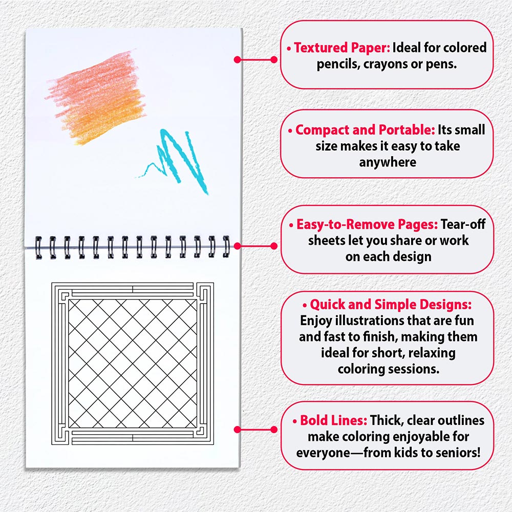 Pattern Mini Coloring Sheets for Adult
