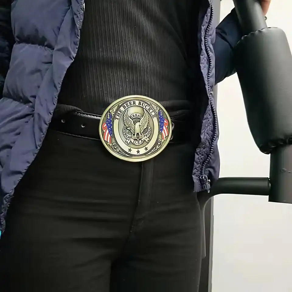 Beer Belt Buckle, Hands-Free Beer Can Holder