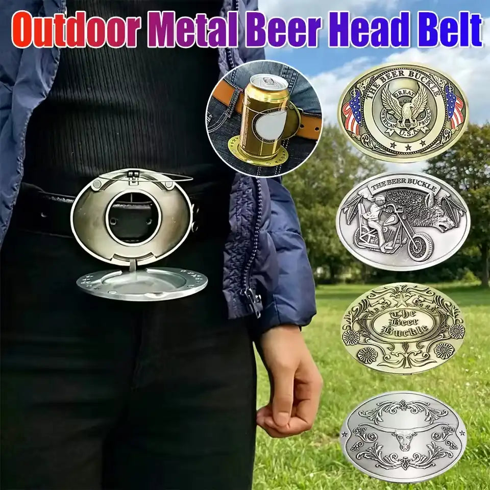 Beer Belt Buckle, Hands-Free Beer Can Holder