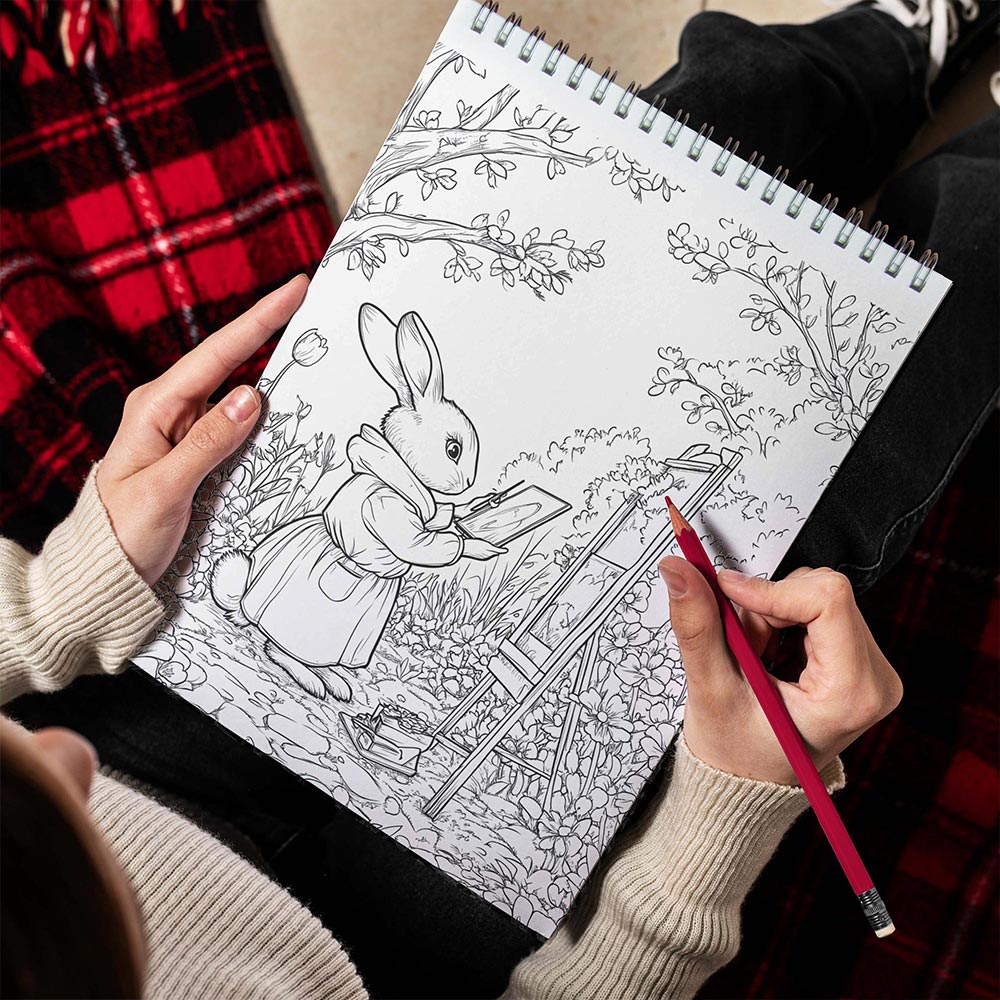 TPLHOUSE Amazing Animal Artists Spiral Bound Coloring Book for Adults