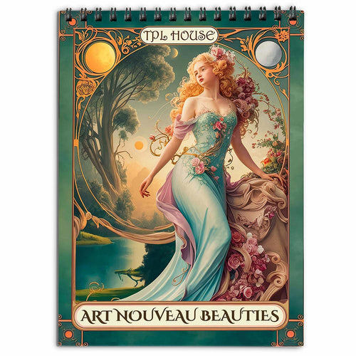 TPLHOUSE Art Nouveau Beauties Coloring Book for Adults