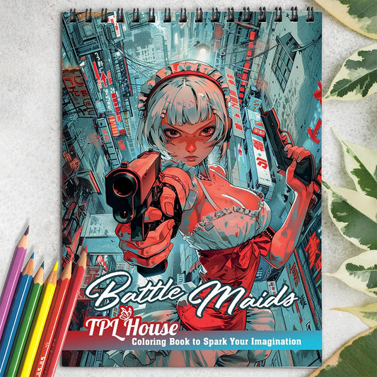 TPLHOUSE Battle Maids Coloring Book for Adult