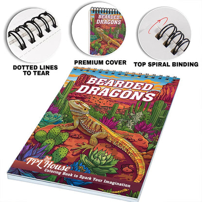 TPLHOUSE Bearded Dragons Coloring Pages for Adults