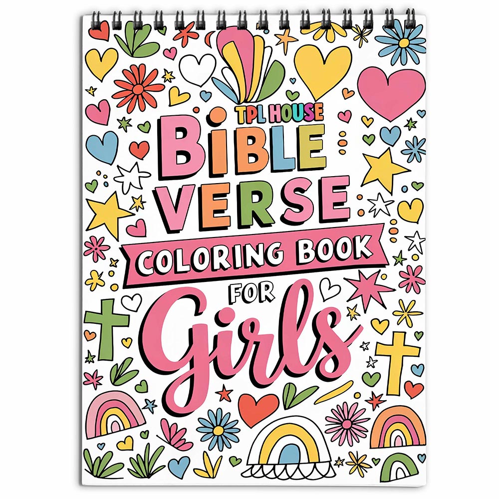TPLHOUSE Bible Verse Coloring Book For Girls