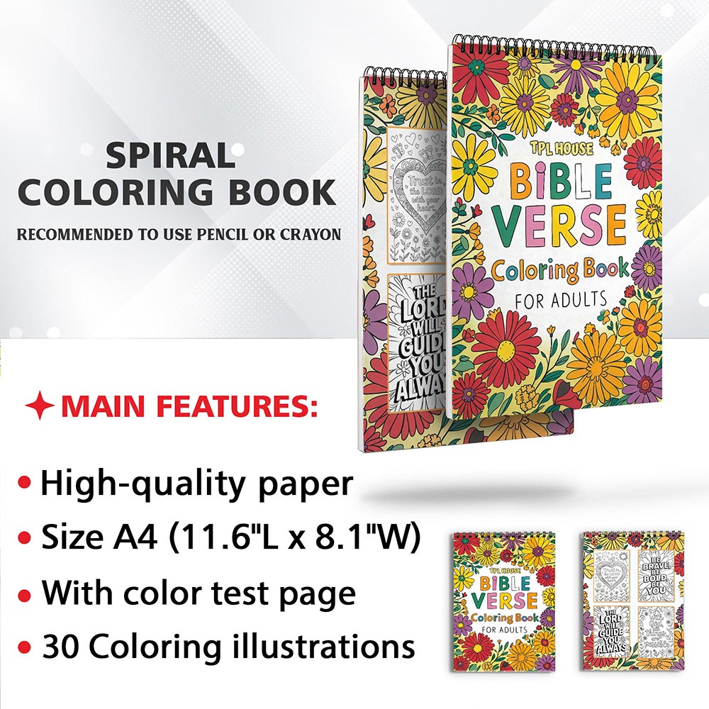 TPLHOUSE Bible Verse Coloring Sheets for Adults