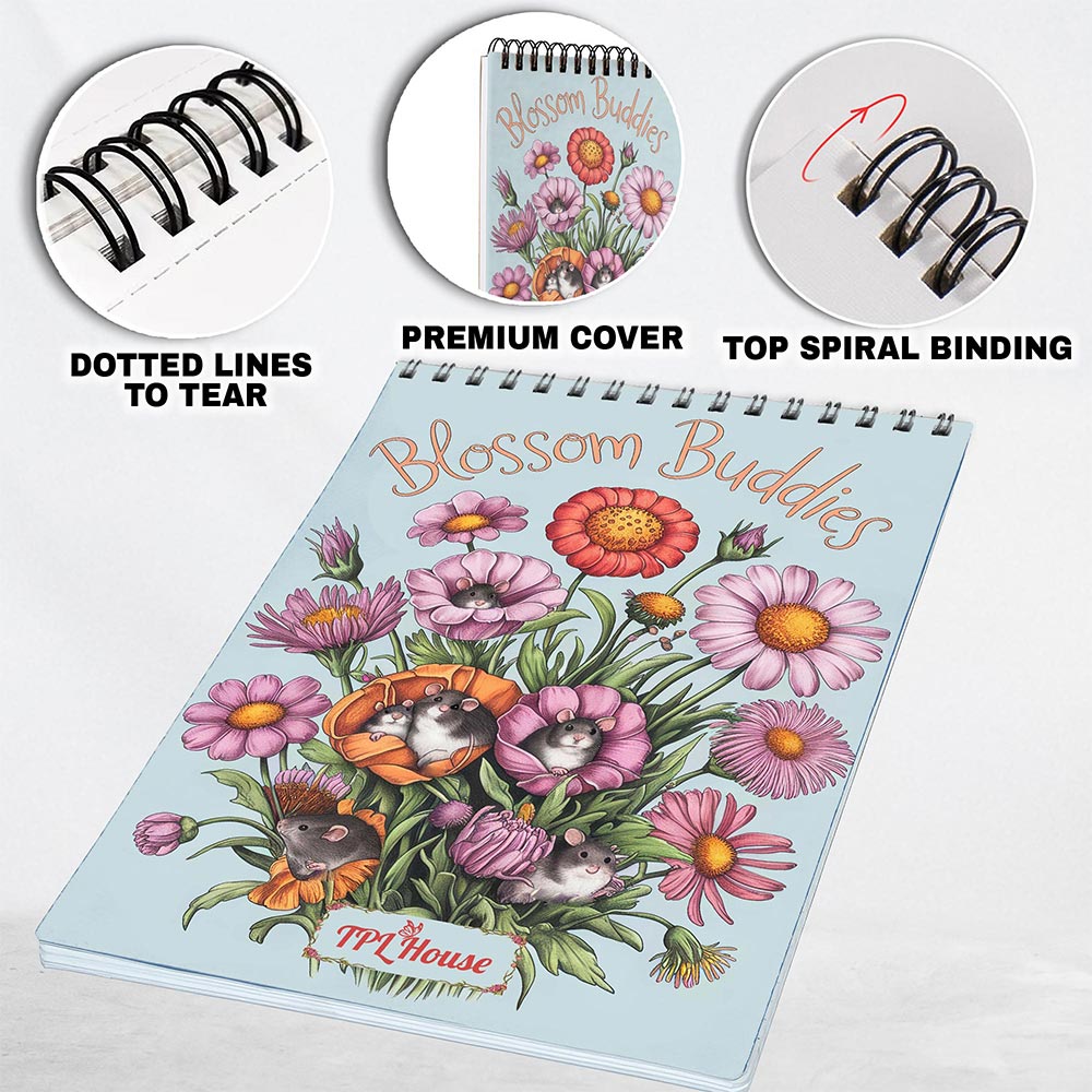 TPLHOUSE Blooming Buddies Coloring Pages for Adults