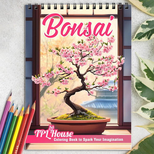 TPLHOUSE Bonsai Coloring Book for Adults