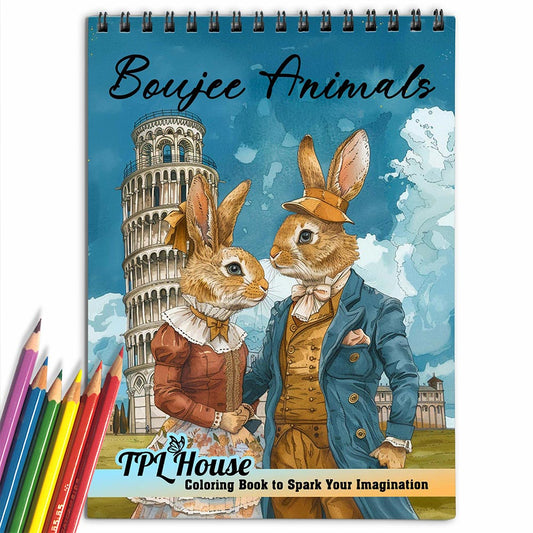TPLHOUSE Boujee Animals Coloring Book for Adults
