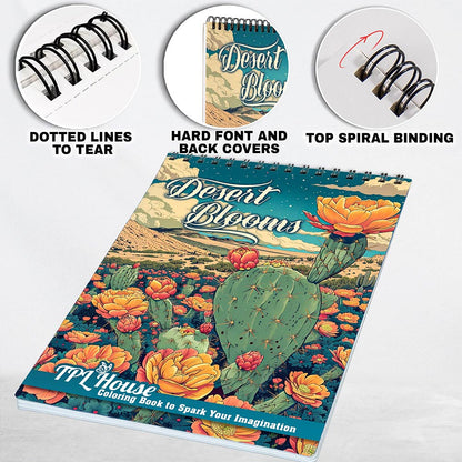 TPLHOUSE Desert Blooms Coloring Pages for Adults