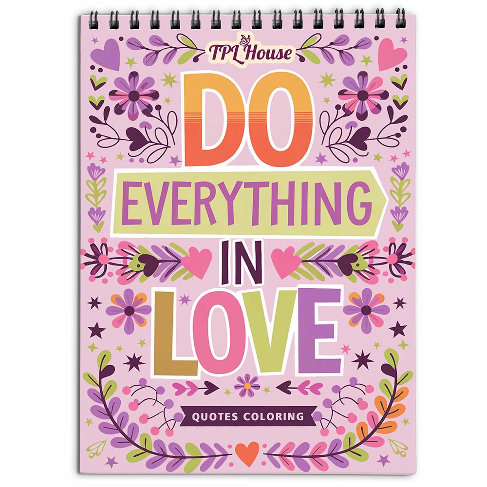 TPLHOUSE Do everything in love Bible Verse Coloring Book for Adults