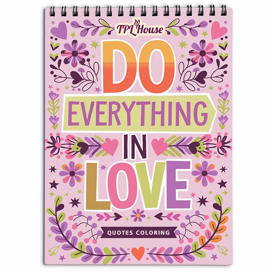 TPLHOUSE Do everything in love Bible Verse Coloring Book for Adults