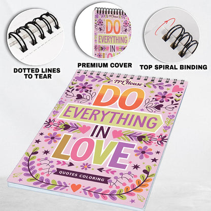 TPLHOUSE Do everything in love Bible Verse Coloring Pages for Adults