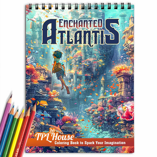 TPLHOUSE Enchanted Atlat Coloring Book for Adult