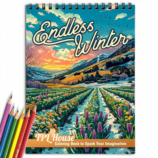 TPLHOUSE Endless Winter Coloring Book for Adult