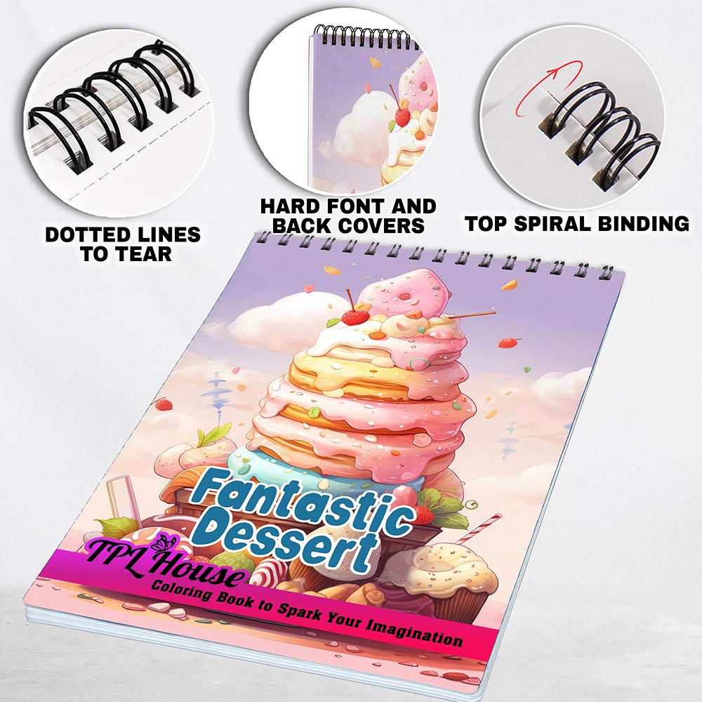 TPLHOUSE Fantastic Dessert Coloring Pages for Adult