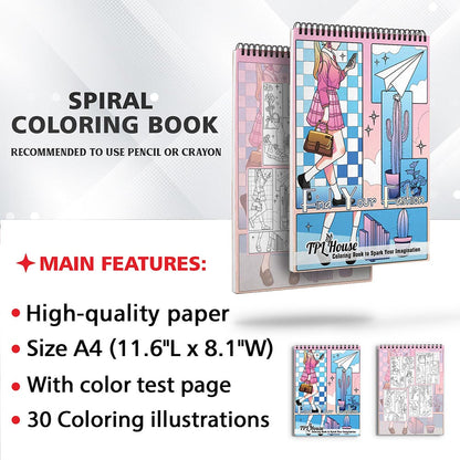 TPLHOUSE Find Your Fashion Coloring Sheets for Adults