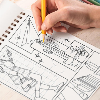 TPLHOUSE Find Your Fashion Coloring Book Spiral Bound for Adults