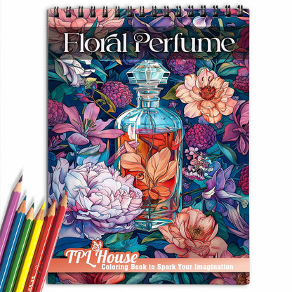 TPLHOUSE Floral Perfume Coloring Book for Adults