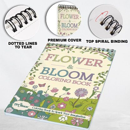 TPLHOUSE Flower & Bloom Coloring Pages for Adults