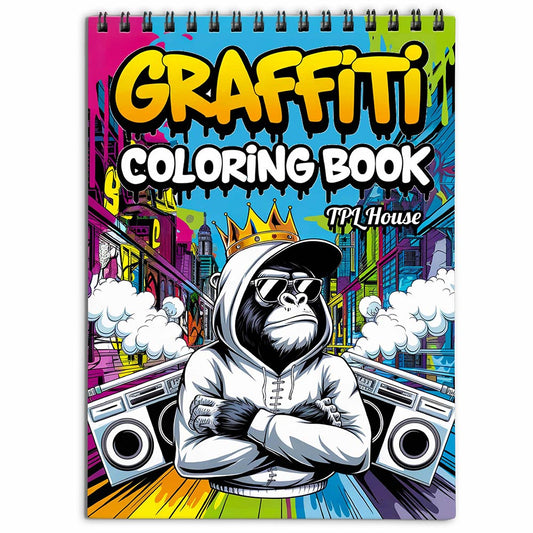 TPLHOUSE Graffiti Coloring Book for Adults