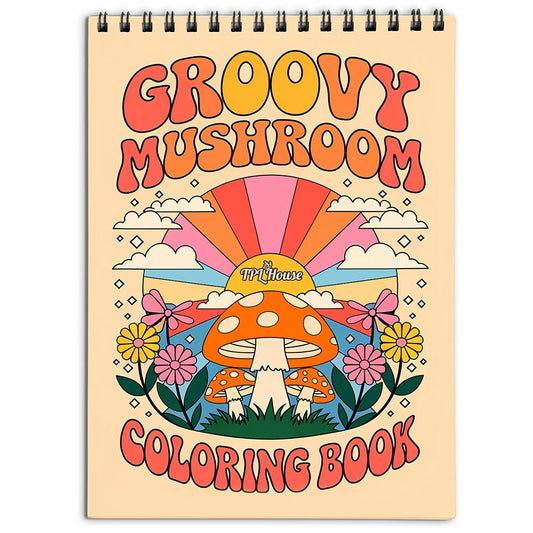 TPLHOUSE Groovy Mushroom Coloring Book for Adults