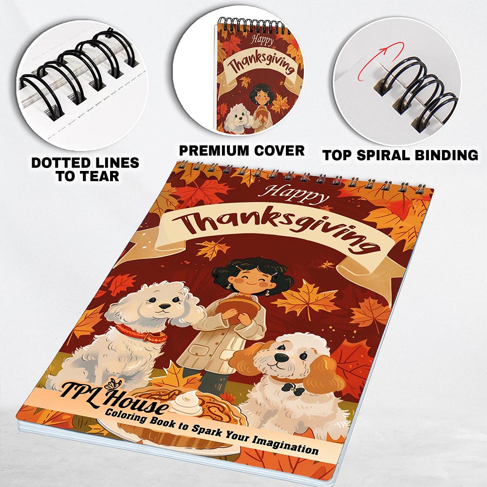 TPLHOUSE Happy Thanksgiving Coloring Pages for Adults