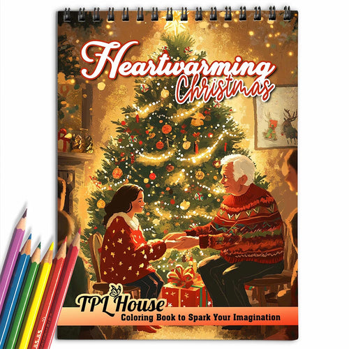 TPLHOUSE Heartwarming Christmas Coloring Book for Adult