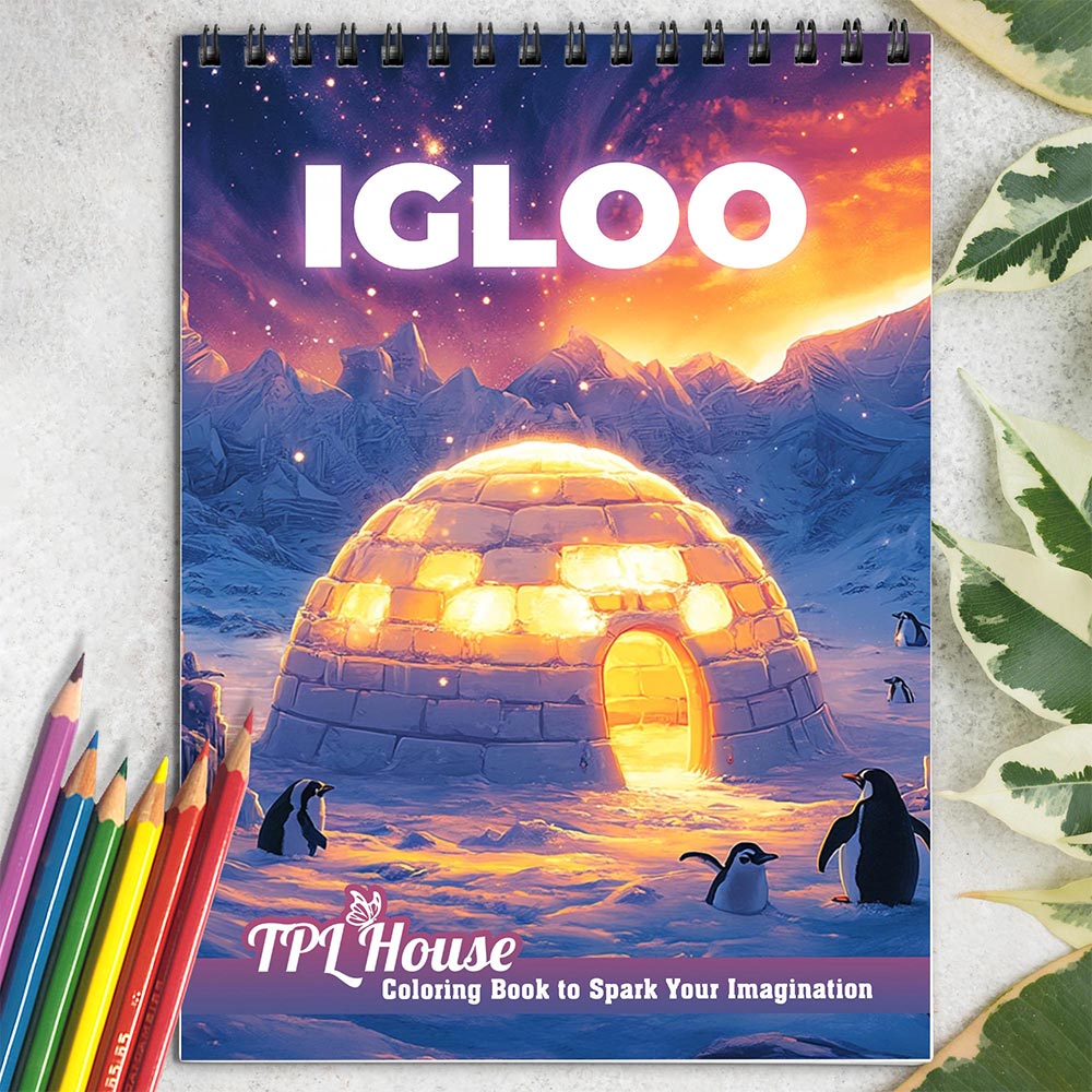 TPLHOUSE Igloo Coloring Book for Adults