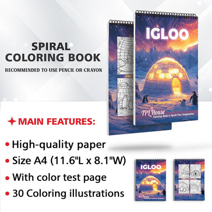 TPLHOUSE Igloo Coloring Sheets for Adults