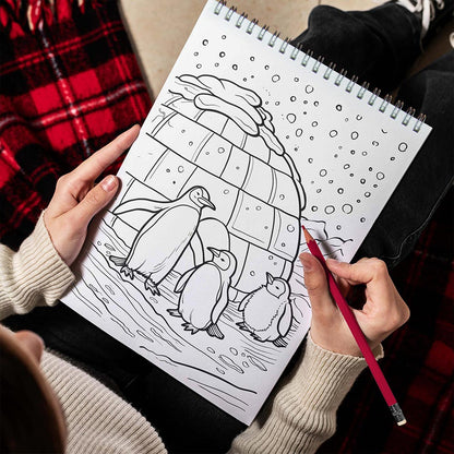 TPLHOUSE Igloo Spiral Bound Coloring Book for Adults