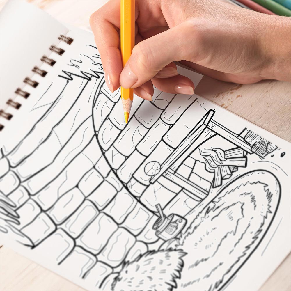 TPLHOUSE Igloo Coloring Book Spiral Bound for Adults