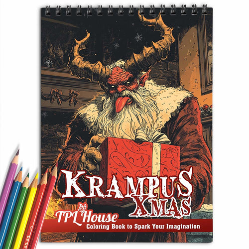 TPLHOUSE Krampus Xmas Coloring Book for Adult
