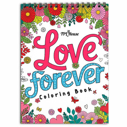 TPLHOUSE Love Forever Coloring Book for Adults