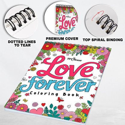 TPLHOUSE Love Forever Coloring Pages for Adults